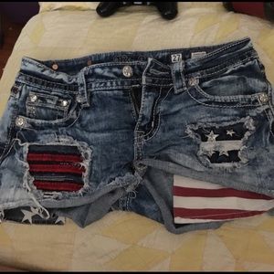 Miss Me American Flag Shorts